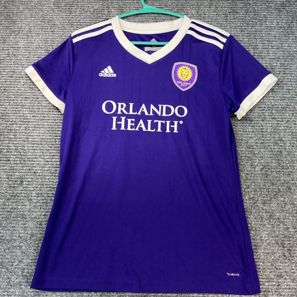 Adidas Orlando City Soccer Jersey Athletic Wear Medium Purple New Without Tags